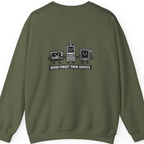 Never Forget Their Service Obsolete Back Print Sweatshirt - Military Green back