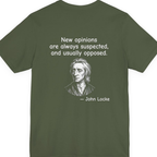 Locke New Opinions Back Print Premium Tee - Military Green back