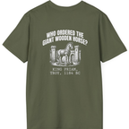 Trojan Wooden Horse Back Print T-Shirt - Military Green back