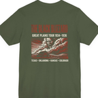 Black Blizzard Dust Tour Back Print Premium Tee - Military Green back