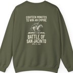 San Jacinto Eighteen Minutes Back Print Sweatshirt - Military Green back