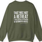 Washington Strategic Relocation Back Print Sweatshirt - Military Green back