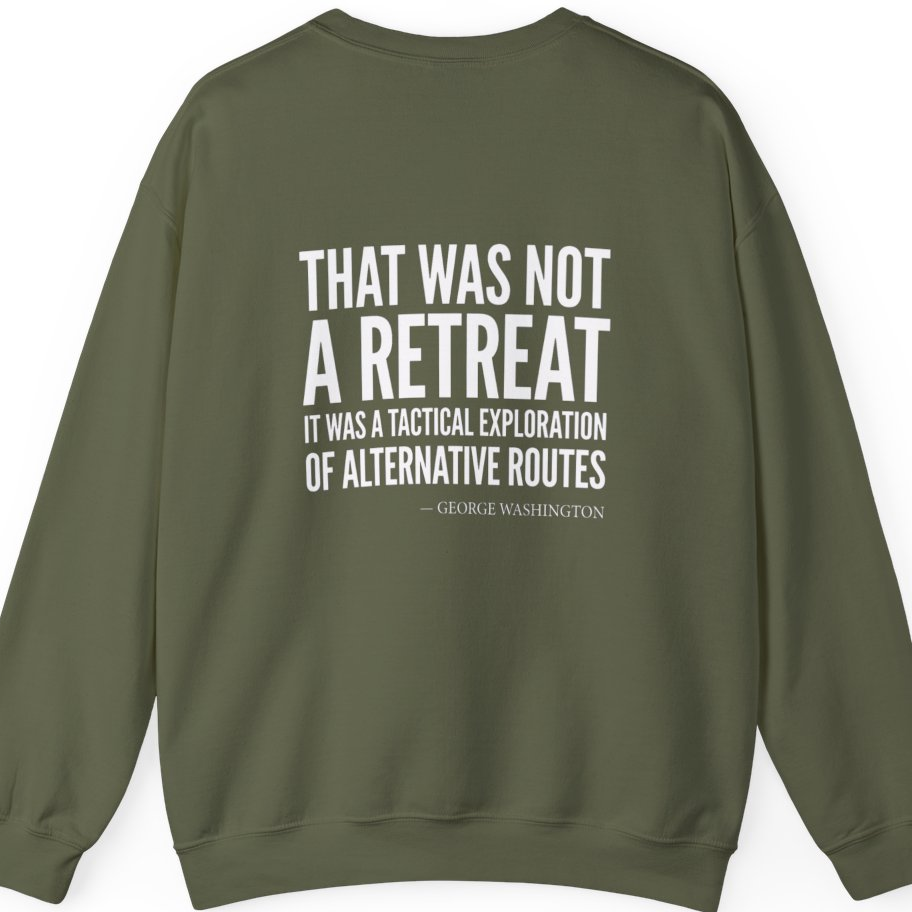 Washington Strategic Relocation Back Print Sweatshirt - Military Green back
