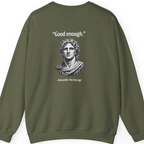 Alexander The Average Good Enough Back Print Sweatshirt - Military Green back