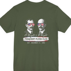 Wright Brothers Frequent Flyer Back Print Premium Tee - Military Green back