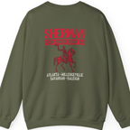 Sherman Deep South Tour Vintage Back Print Sweatshirt - Military Green back