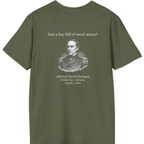Mobile Bay Minefield Back Print T-Shirt - Military Green back