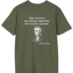 Locke New Opinions Back Print T-Shirt - Military Green back