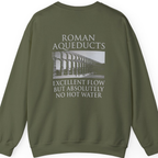 Roman Aqueducts Service Review Back Print Sweatshirt - Military Green back