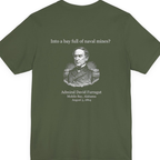 Mobile Bay Minefield Back Print Premium Tee - Military Green back