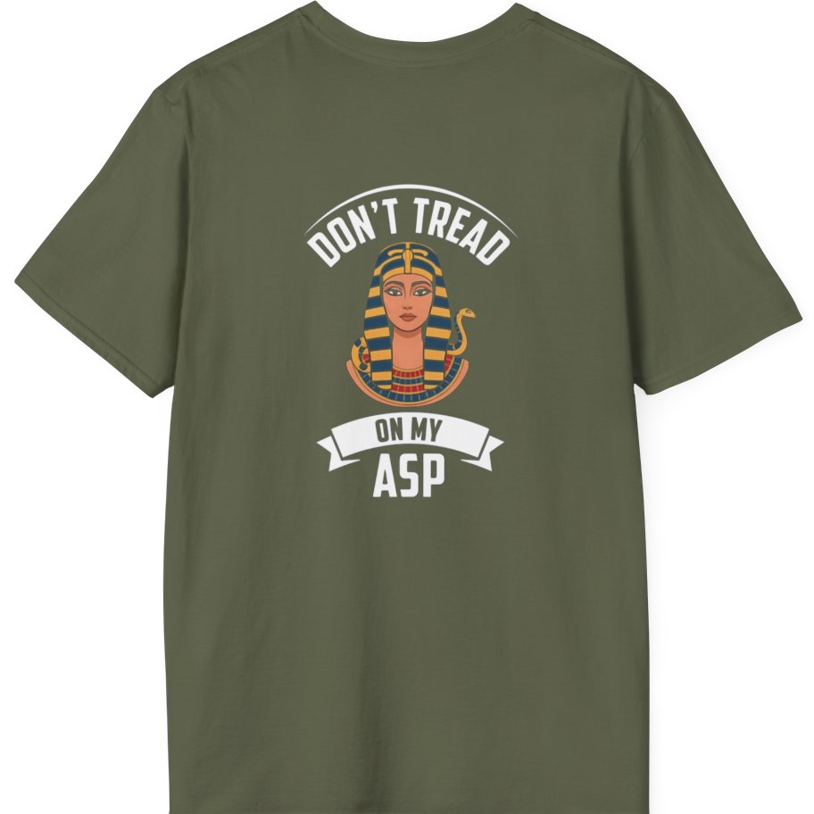 Cleopatra Asp Back Print T-Shirt - Military Green back