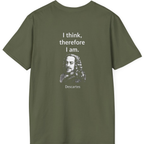 Cogito Ergo Sum Back Print T-Shirt - Military Green back
