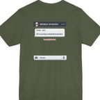 Texas Independence Group Chat Back Print Premium Tee - Military Green back