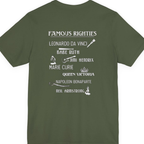 Famous Righties Back Print Premium Tee - Military Green back