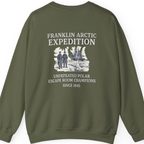 Franklin Arctic Expedition Escape Room Back Print Sweatshirt - Military Green back