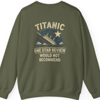 Titanic One Star Review Back Print Sweatshirt - Military Green back