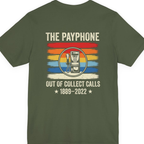 Public Payphone Memorial Back Print Premium Tee - Military Green back