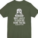 John Hancock Signature Superlative Back Print Premium Tee - Military Green back