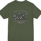 Continental Militia Two Fires Cowpens Back Print Premium Tee - Military Green back