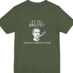Et Tu Brute Back Print Premium Tee - Military Green back