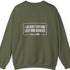Oscar Wilde Quote Back Print Sweatshirt - Military Green back