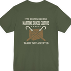 Maritime Cancel Culture Back Print Premium Tee - Military Green back