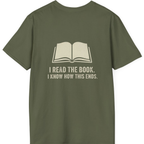 I Read The Book Back Print T-Shirt - Military Green back