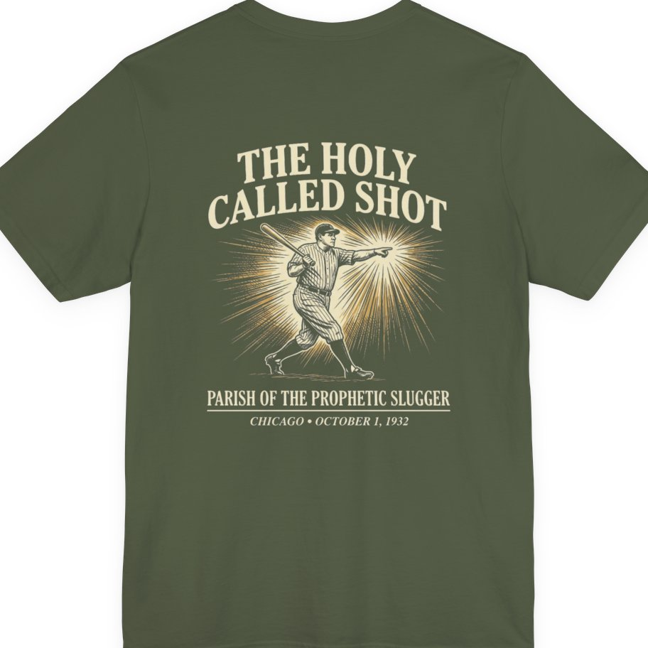 Divine Called Shot Back Print Premium Tee - Military Green back