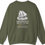 Hms Erebus Arctic Tours Back Print Sweatshirt - Military Green back