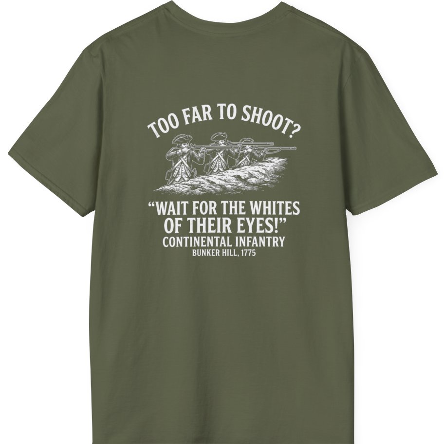 Whites of Their Eyes Bunker Back Print T-Shirt - Military Green back