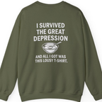 Great Depression Back Print Sweatshirt - Military Green back