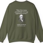 Madison Bill of Rights Deadline Back Print Sweatshirt - Military Green back