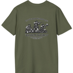 Continental Militia Two Fires Cowpens Back Print T-Shirt - Military Green back