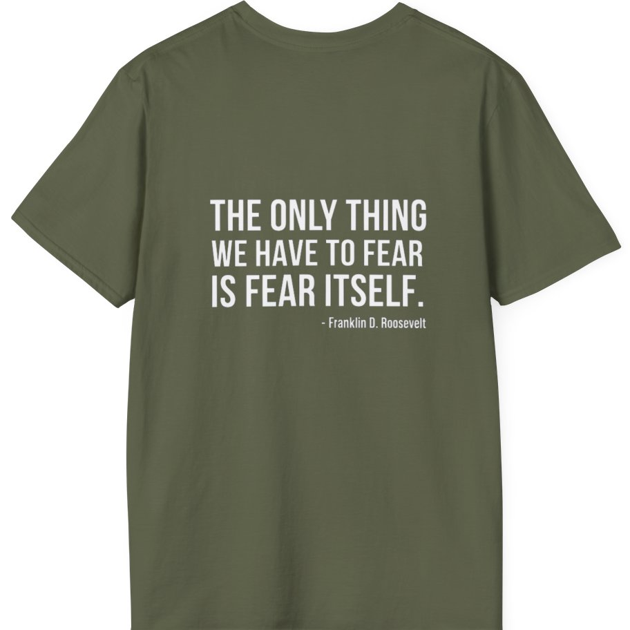 The Only Thing We Have Back Print T-Shirt - Military Green back