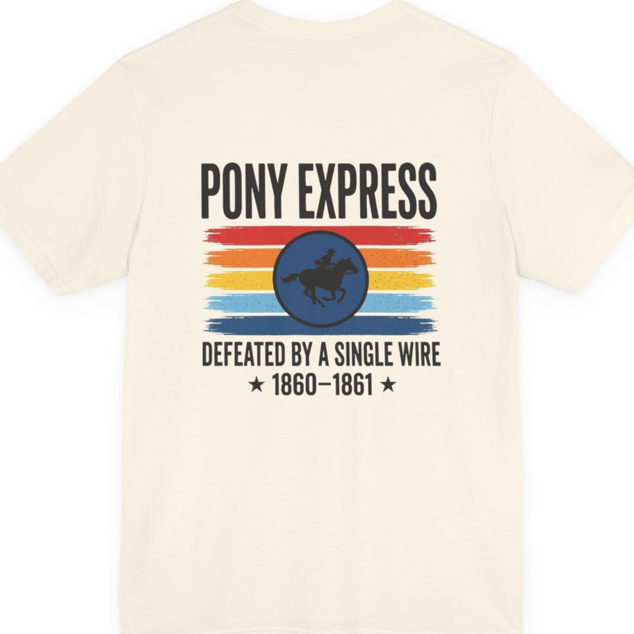 Pony Express Memorial Back Print Premium Tee - Natural back