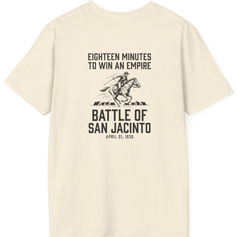San Jacinto Eighteen Minutes Back Print T-Shirt - Natural back