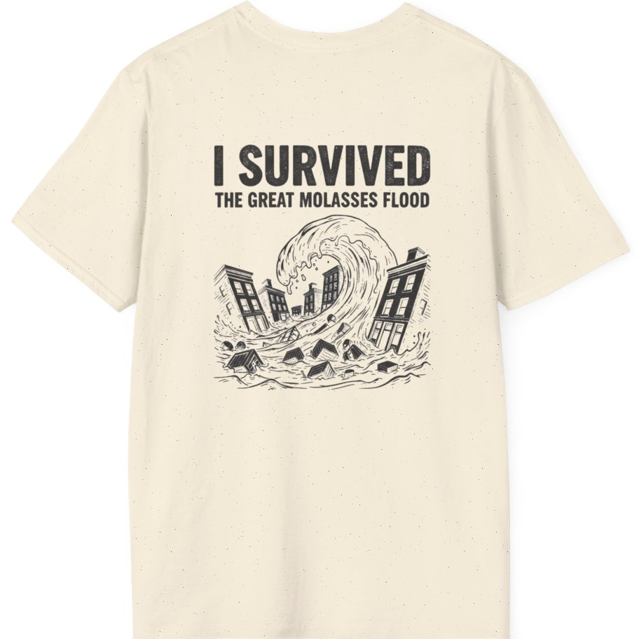 Great Molasses Flood Back Print T-Shirt - Natural back