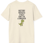 History Repeats Itself Back Print T-Shirt - Natural back