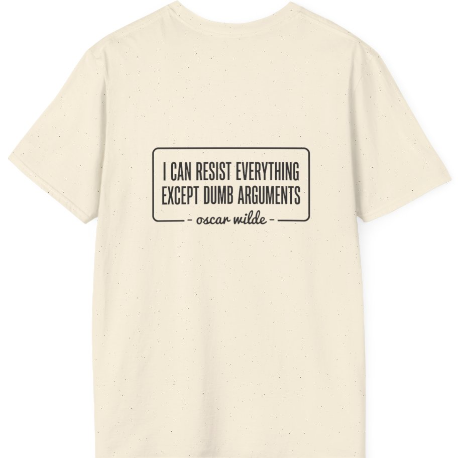 Oscar Wilde Quote Back Print T-Shirt - Natural back