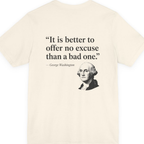 George Washington No Excuse Back Print Premium Tee - Natural back