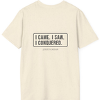 I Came I Saw I Back Print T-Shirt - Natural back