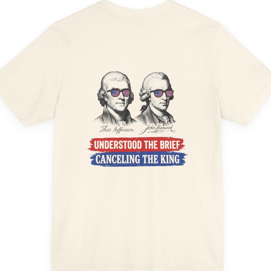 Jefferson Hancock Canceling The King Back Print Premium Tee - Natural back