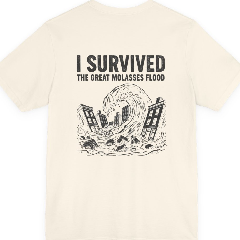 Great Molasses Flood Back Print Premium Tee - Natural back