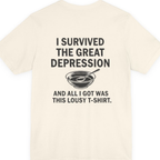 Great Depression Back Print Premium Tee - Natural back