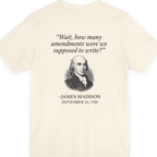 Madison Bill of Rights Deadline Back Print Premium Tee - Natural back