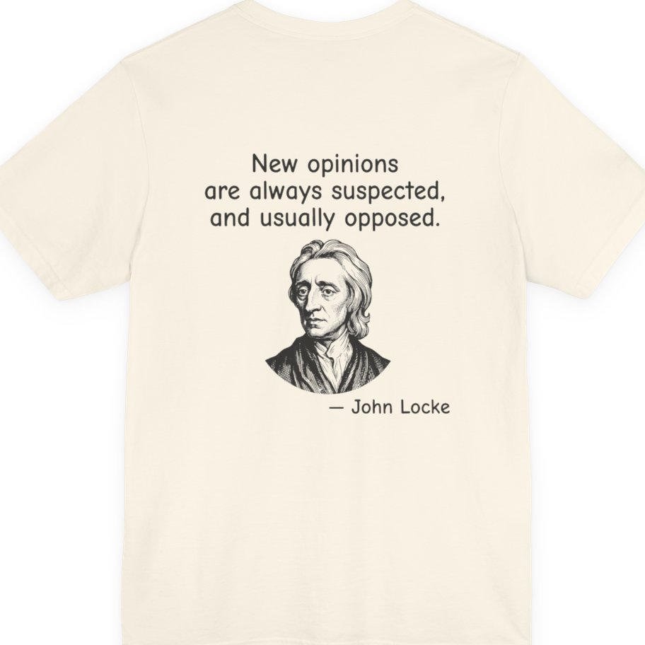 Locke New Opinions Back Print Premium Tee - Natural back