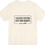 Oscar Wilde Quote Back Print Premium Tee - Natural back