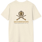 Green Mountain Boys Crest Back Print T-Shirt - Natural back