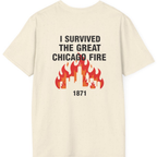 Great Chicago Fire Classic Back Print T-Shirt - Natural back