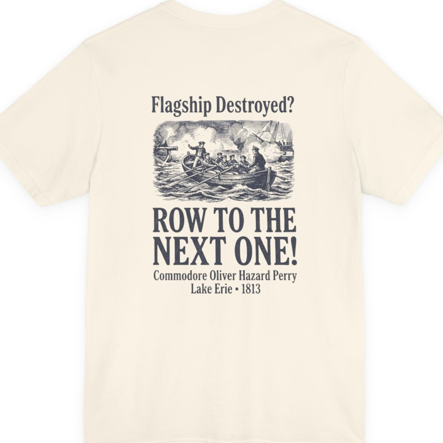 Row To The Next Ship Back Print Premium Tee - Natural back